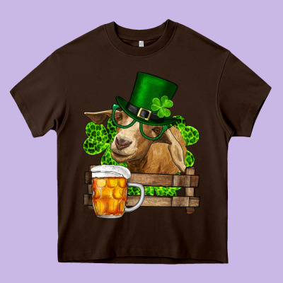 Heavy Core Tee St. Patrick's Day Goat And Beer