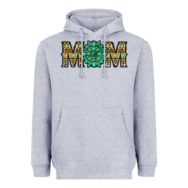 Gemstone Aztec Mom Heavyweight Hoodie by LillyAllenDesigns | Teevron