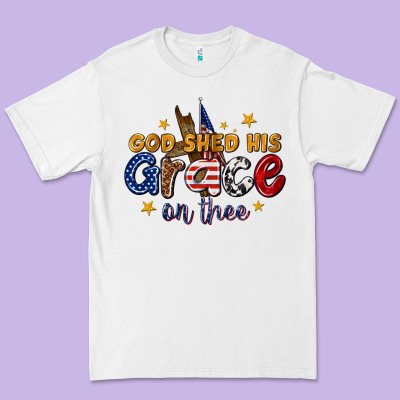 Premium Tee god shed his grace on thee