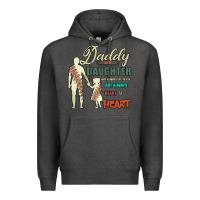 Charcoal Heather Daddy And Daughter Not Always Eye To Eye But Always Heart To Heart Premium Hoodie - Bettercallsaul