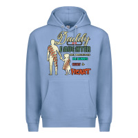 Colony Blue Daddy And Daughter Not Always Eye To Eye But Always Heart To Heart Premium Hoodie - Bettercallsaul