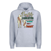 Heather Grey Daddy And Daughter Not Always Eye To Eye But Always Heart To Heart Premium Hoodie - Bettercallsaul