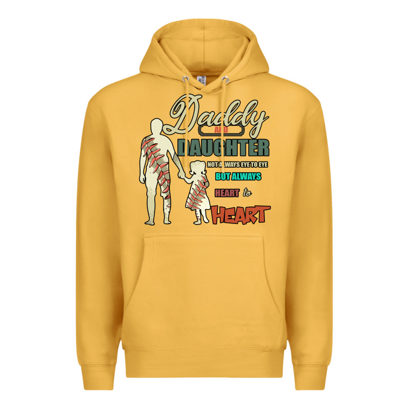 Daddy And Daughter Not Always Eye To Eye But Always Heart To Heart Premium Hoodie by Bettercallsaul | Teevron