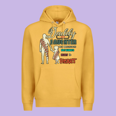 Daddy And Daughter Not Always Eye To Eye But Always Heart To Heart Premium Hoodie Designed By Bettercallsaul