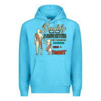 Ocean Blue Daddy And Daughter Not Always Eye To Eye But Always Heart To Heart Premium Hoodie - Bettercallsaul
