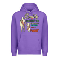 Purple Daddy And Daughter Not Always Eye To Eye But Always Heart To Heart Premium Hoodie - Bettercallsaul