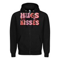 Black hugs and kisses Zipper Hoodie - MaliasSmallBusiness
