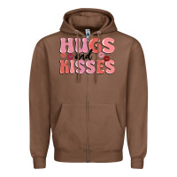 Chestnut hugs and kisses Zipper Hoodie - MaliasSmallBusiness