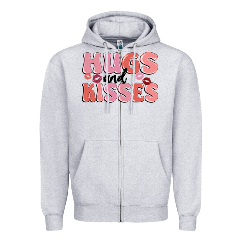 Hugs And Kisses Zipper Hoodie by MaliasSmallBusiness | Teevron