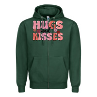 Sports Green hugs and kisses Zipper Hoodie - MaliasSmallBusiness