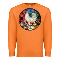 Carrot leghorn rooster christmas ornament Premium Sweatshirt - LillyAllenDesigns