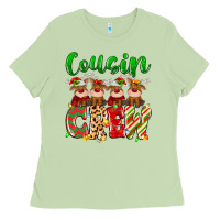 Matcha cousin crew christmas deer Ladies Tee - MaliasSmallBusiness