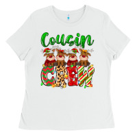 White cousin crew christmas deer Ladies Tee - MaliasSmallBusiness