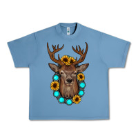 Pebble Blue deer gemstone sunflower Urban Heavy Tee - JahusDesignShop