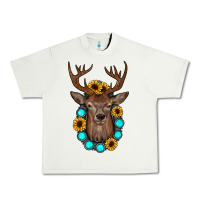 Pistachio deer gemstone sunflower Urban Heavy Tee - JahusDesignShop