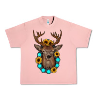Deer Gemstone Sunflower Urban Heavy Tee | Teevron