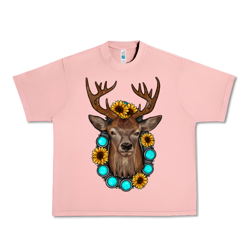 Deer Gemstone Sunflower Urban Heavy Tee by JahusDesignShop | Teevron
