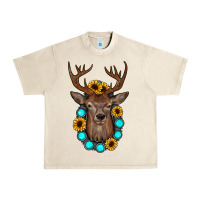 Sandshell deer gemstone sunflower Urban Heavy Tee - JahusDesignShop