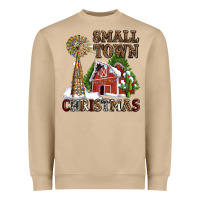 Mushroom small town christmas with barn and cactus Heavyweight Sweatshirt - AdoDesignShop