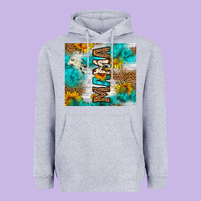Mama Leopard Sunflower Heavyweight Hoodie Designed By Lillyallendesigns