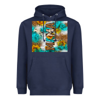 Navy mama leopard sunflower Heavyweight Hoodie - LillyAllenDesigns