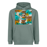 Sage mama leopard sunflower Heavyweight Hoodie - LillyAllenDesigns