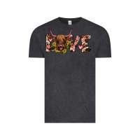 Vintage Black highland cow love Vintage Tee - JahusDesignShop