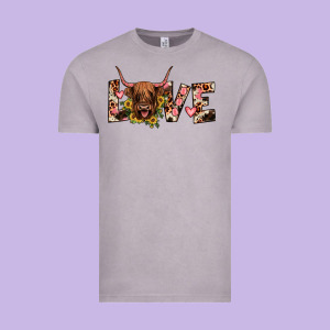 Highland Cow Love Vintage Tee Designed By Jahusdesignshop
