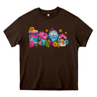 Chocolate Brown cowgirl coffee cups Heavy Core Tee - texasbilliewilder