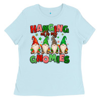 Baby Blue hanging with my gnomies Ladies Tee - MaliasSmallBusiness