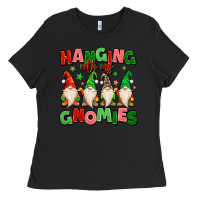 Black hanging with my gnomies Ladies Tee - MaliasSmallBusiness