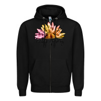Black hello spring Zipper Hoodie - MaliasSmallBusiness