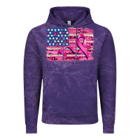 Cloud Purple american flag and  cancer ribbon pattern Vintage Hoodie - AdoDesignShop