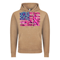 Vintage Coffee american flag and  cancer ribbon pattern Vintage Hoodie - AdoDesignShop