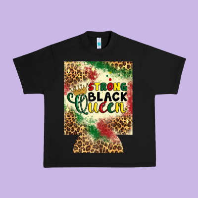Strong Black Queen 12 Oz Can Cooler (regular) Urban Heavy Tee Designed By Artiststas