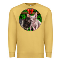 Antique Gold christmas pig Premium Sweatshirt - LillyAllenDesigns