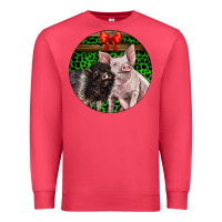 Cardinal christmas pig Premium Sweatshirt - LillyAllenDesigns