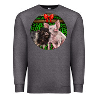 Charcoal Heather christmas pig Premium Sweatshirt - LillyAllenDesigns