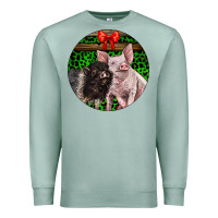 Seafoam christmas pig Premium Sweatshirt - LillyAllenDesigns