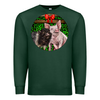 Sports Green christmas pig Premium Sweatshirt - LillyAllenDesigns