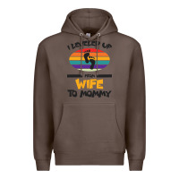 Coffee I Leveled Up From Wife To Mommy Premium Hoodie - Bettercallsaul