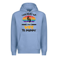 Colony Blue I Leveled Up From Wife To Mommy Premium Hoodie - Bettercallsaul