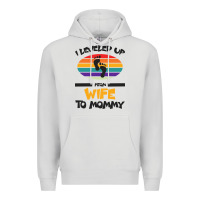 Dove Grey I Leveled Up From Wife To Mommy Premium Hoodie - Bettercallsaul
