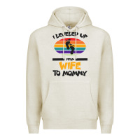 Oatmeal Heather I Leveled Up From Wife To Mommy Premium Hoodie - Bettercallsaul