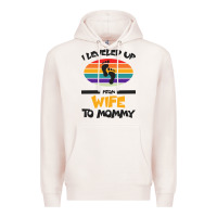 Pale Pink I Leveled Up From Wife To Mommy Premium Hoodie - Bettercallsaul