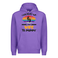 Purple I Leveled Up From Wife To Mommy Premium Hoodie - Bettercallsaul