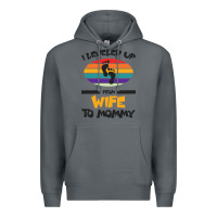Rock I Leveled Up From Wife To Mommy Premium Hoodie - Bettercallsaul