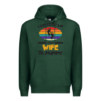 Sports Green I Leveled Up From Wife To Mommy Premium Hoodie - Bettercallsaul