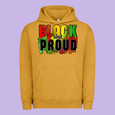 Black And Proud Urban Hoodie Designed By Cowgirlartshop