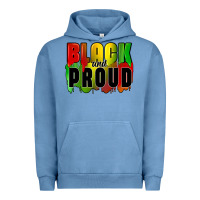 Pigment Pebble Blue black and proud Urban Hoodie - CowGirlArtShop